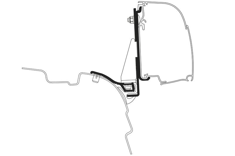 Adapter für Omnistor Markise 4200,kurzer Radstand VW T5/T6 LHD