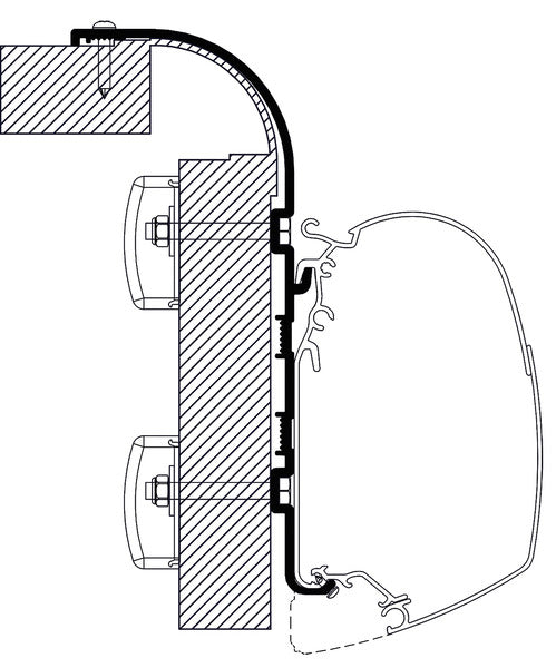 Thule Adapter Thule Omnistor Markise Bailey