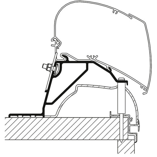 Thule Markisen-Adapter Hobby Caravan 2024 für Dachmarkisen 9200, 6200, 6300