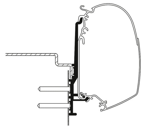 Thule Knaus Tourer CUV Markisen-Adapter für Thule 5200 - 3 m