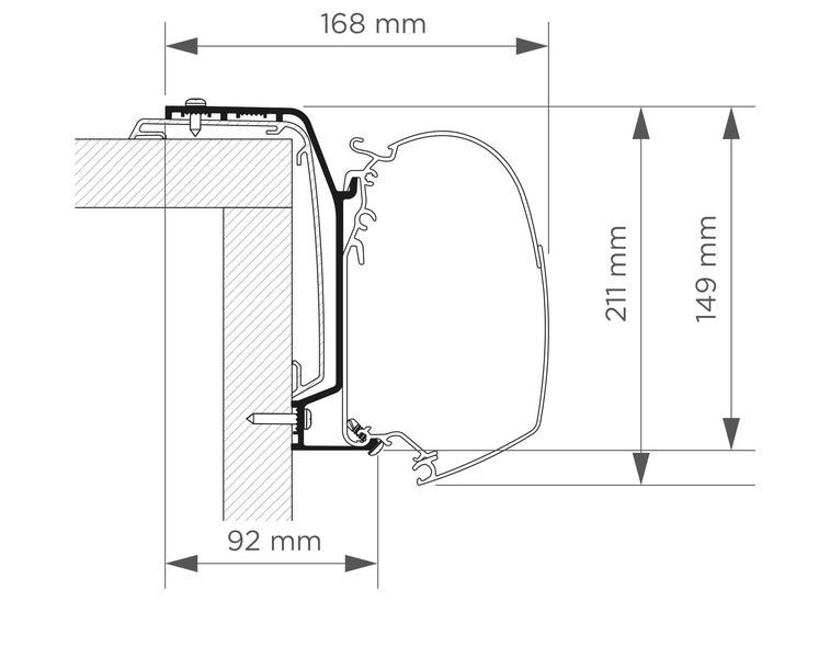Thule Adapter für TO 5200 Wandmarkise f.Rapido S8/S80DF 2025 - 5.00m