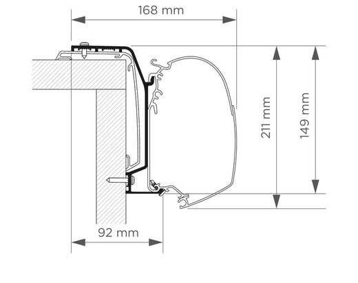 Thule Markisenadapter für Thule Wandmarkisen