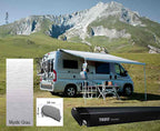 Markisen-Set Omnistor 6300 4m, Gehäuse anthrazit, Kappen schwarz