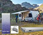 Thule Omnistor 6300, Dachmarkise, Saphir Blau, Gehäusefarbe eloxiert, 450cm
