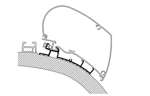 Thule Adapter für Omnistor Markise-Carthago Chic 450 cm