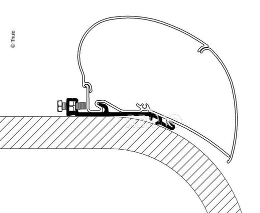 Thule Omnistor Flat-Adapter für Thule Dachmarkise 6002 6900 L:4,00m