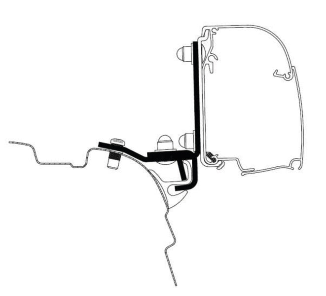 Thule Markisen-Adapter Brandrup Rail G2 für TO 4200/4900 - VW T5 / T6