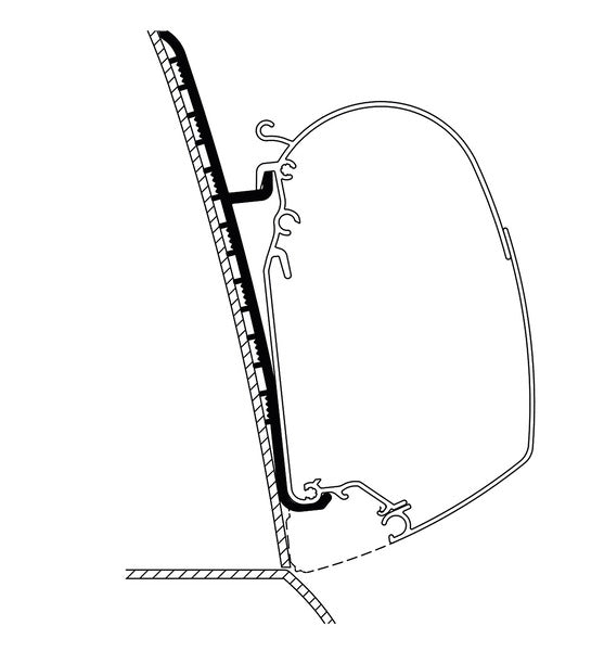 Thule Markisenadapter für Omnistor Hochdach
