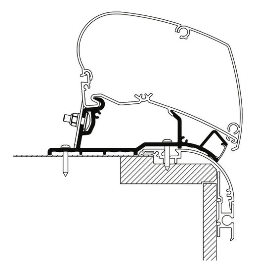 Thule Adapter für Omnistor Markise, Eriba Nova 2020, 425cm