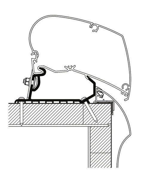 Thule Adapter für Omnistor Markise, Hobby Optima LED, Deluxe/Premium