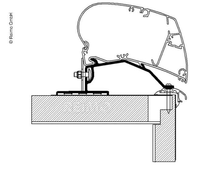 Adapter für Omnistor Markise, Roof Adapter, 5,50 m