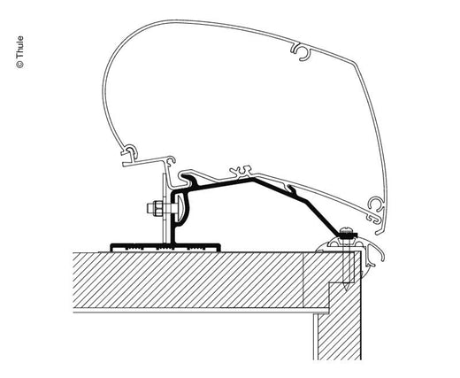 Thule Adapter für Omnistor Markise, Caravan Roof Adapter 3,50m