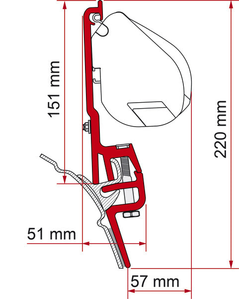 Adapter für Reimo Multirail T4 oder Brandrup