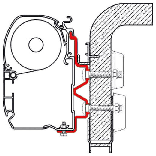 Fiamma Adapter F1/F45i/F45iL Hymer Camp 4m