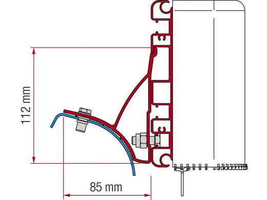 Fiamma Adapter Kit Compass für Renault Trafic ab 2001 bis 2015