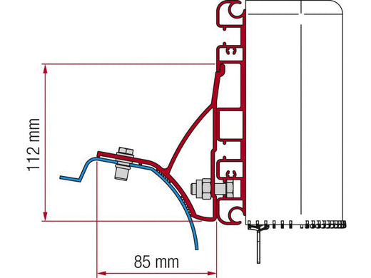 Fiamma Adapter Kit Compass für Renault Trafic aber 2015