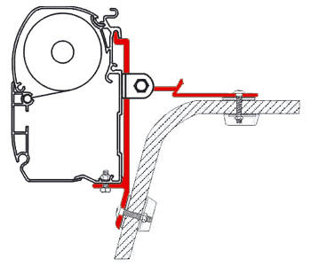 Fiamma Adapter für F45i/F45iL/ZIP Sonderbefestigung