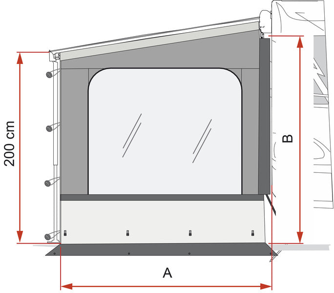 Side W Pro XXL - Seitenteil f.Mark.F45/F80 Anbauhöhe 280-330cm