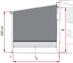 Side Block F45/ F80- Seitenwand f.Mark.F45/F80s Anbauhöhe 220-260cm