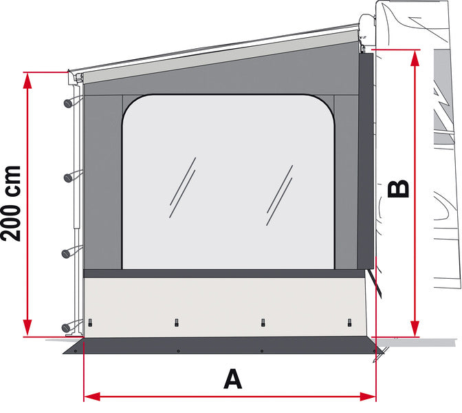 Side W Pro F80L XXL - Seitenteil f.Mark.F80L XXL Anbauhöhe 281-310cm