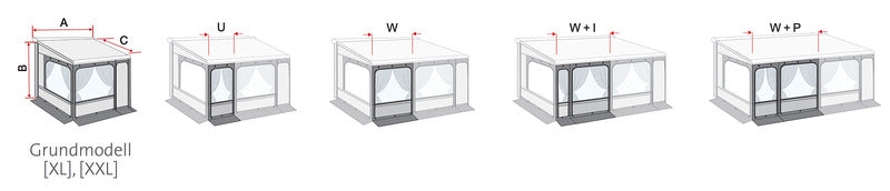 Privacy Room 300cm für F80L XL, Höhe 245-280cm