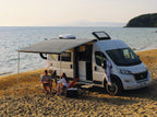 F80s Markisen-Set - Fiat Ducato - Gehäuse Deep Black - Tuch Royal Grey - 400 cm