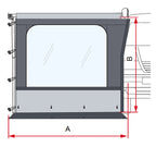 Side W Pro Van - Seitenteil mit Fenster f.F43 270 ext. 225