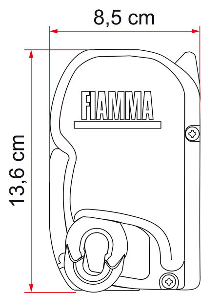 Die innovative und kompakte Markise von italienischem Design - Mit 2 Front-Kederschienen