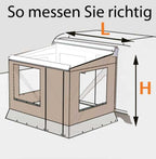 Markisenvorzelt CampRoom 500, 5m, 231-260cm