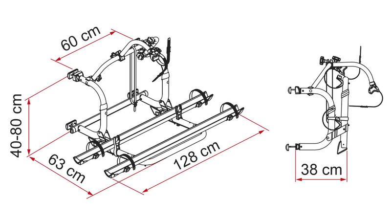Fiamma Carry-Bike PRO C N Fahrradträger für 2 Räder, erweiterbar 4 Räder 60kg