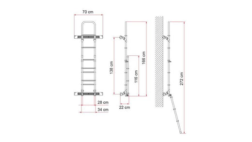 Fiamma Leiter Deluxe DJ schwarz