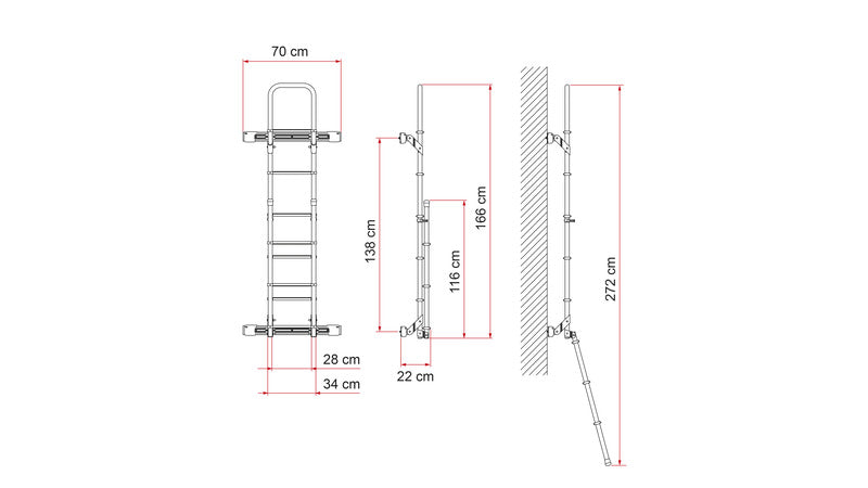 Fiamma Befestigungsprofil Kit Bars Deluxe DJ Crafter ab 2017 - Silber