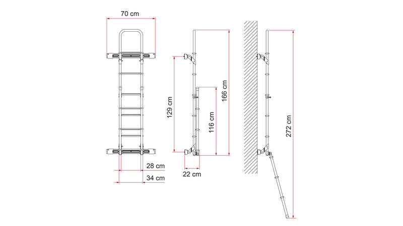 Fiamma Befestigungsprofil Kit Bars Deluxe DJ Transit ab 2014 - Silber