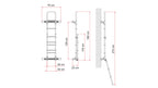Fiamma Befestigungsprofil Kit Bars Deluxe DJ Transit ab 2014 - Silber