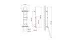 Fiamma Befestigungsprofil Kit Bars Deluxe DJ Sprinter/Crafter ab 2006 - Silber