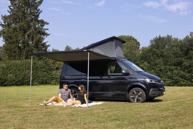 Fiamma Markise F43van - Wandmarkise 2,7 m - Tuch Royal Grey - Gehäuse Deep Black