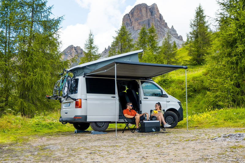 Fiamma Markise F43van - Wandmarkise 2,7 m - Tuch Royal Grey - Gehäuse Deep Black