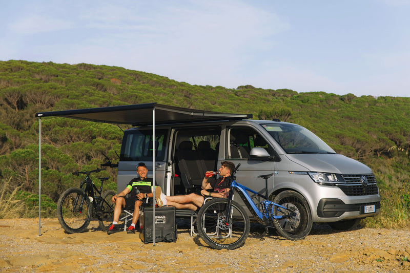 Fiamma F40van Dachmarkise für VW T5 / T6 - - Tuch Royal Grey - Gehäuse Depp Black - 2,1 m