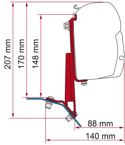 Adapter Kit F35pro und F45, Ford Custom 2St a 12cm - DeepBlack - L1/L2