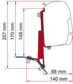 Fiamma Adapter für F45, F43van und F35PRO - Für Ford Custom - Rechtslenker