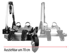 Zum Transportieren von 2 Fahrrädern auf der Anhängerkupplung
