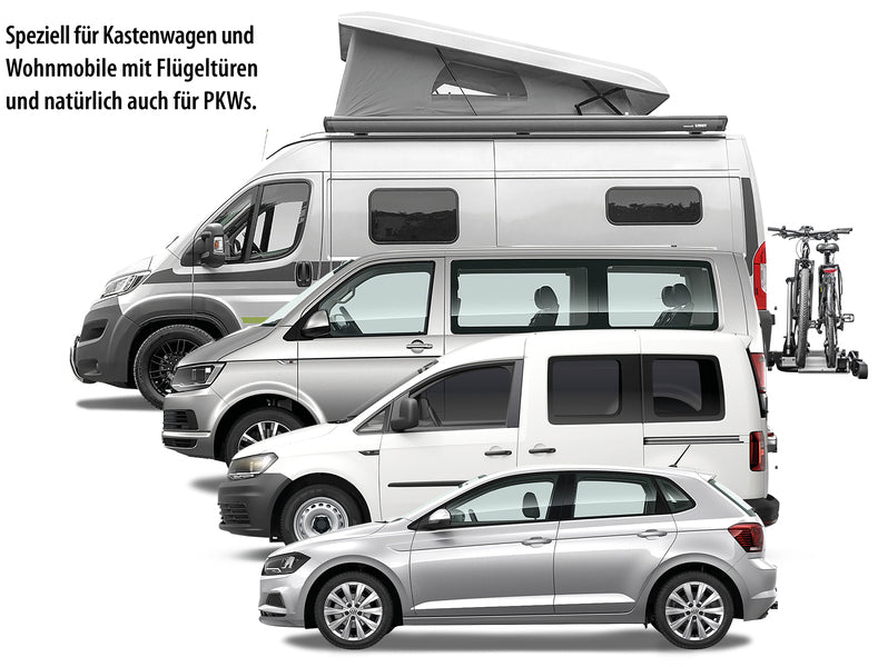 Zum Transportieren von 2 Fahrrädern auf der Anhängerkupplung