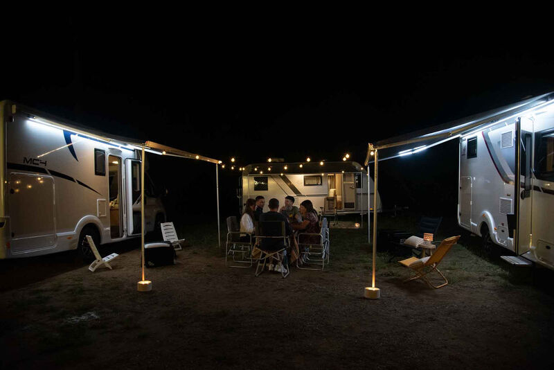 Markisenspannstange mit LED