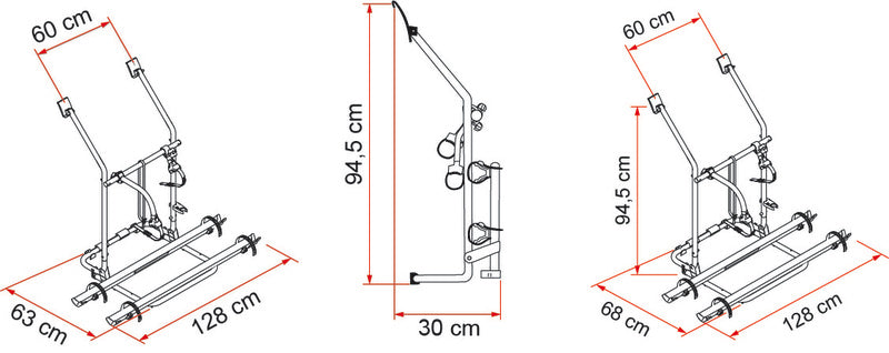 Fahrradträger für bis zu 3 Fahrrädern