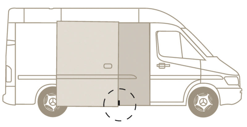 Zusätzlicher Haltepunkt der Schiebetür bei Kastenwagen ab Bj. 06