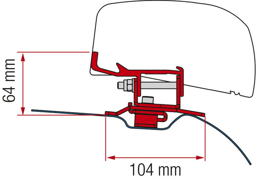 Fiamma Adapter für F40Van Dachmarkise für Citröen Spacetourer