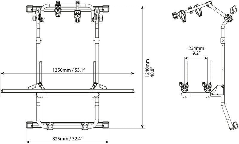 Fahrradträger TREMONT f. 2 Räder für Ducato,Jumper,Boxer, Traglast45kg