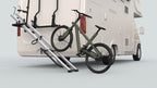Kippbarer Fahrradträger speziell entwickelt für Wohnmobile zum mühelosen Beladen