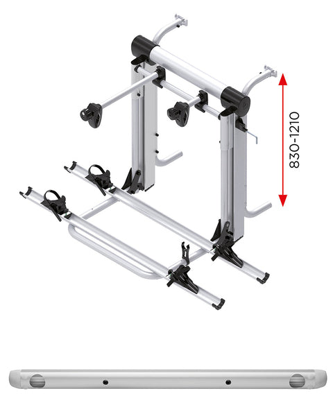 BRSYS Heckträger E-Bike Lift Short Rail für 2 E-Bikes od. 3 Räder bis 60kg