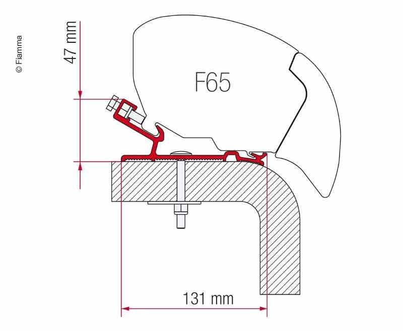 Adapter für Hymer F 65S 450 cm